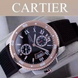 卡地亚Cartier 卡历博男表 18K玫瑰金  全自动机械男士手表 多功能2824机芯 瑞士机芯