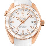 欧米茄omega 海洋宇宙600米腕表系列232.63.42.21.04.001 18K玫瑰金 皮带男士透底自动机械手表