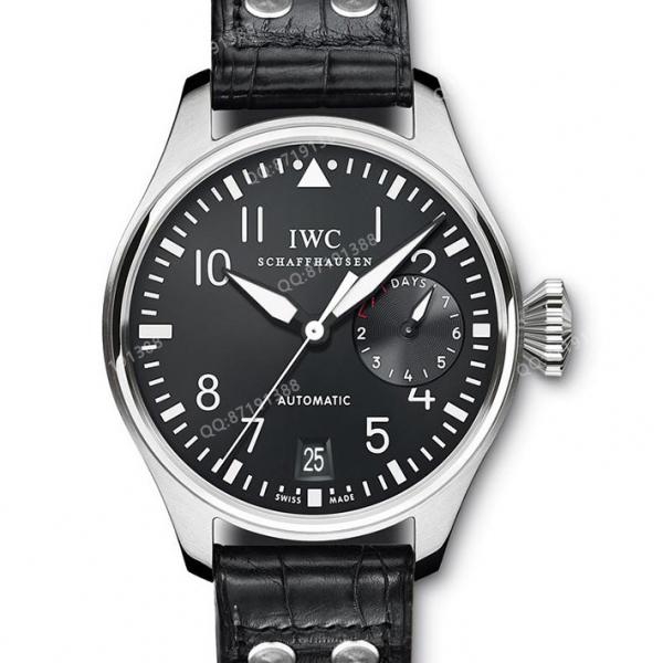 万国IWC-飞行员计时腕表IW500901 大型飞行员 黑面皮带男士自动机械表