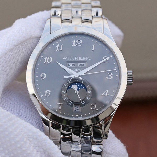 百达翡丽高仿表 一比一高仿百达翡丽超级复刻复杂功能计时系列5396 灰盘男士手表
