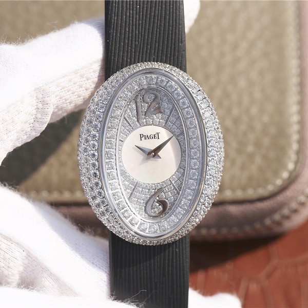 精仿伯爵手表多少钱 高仿复刻伯爵LIMELIGHT系列G0A35096 黑表带石英女腕表