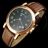 瑞士宝玑Breguet MARINE系列男表 18K玫瑰金自动机械黑面罗马刻度男士手表