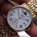 瑞士名表 浪琴(Longines)瑰丽系列 18K金  两针半 男士自动机械表手表 高端男士腕表