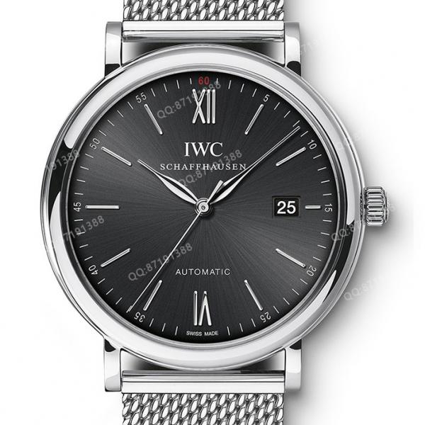 万国IWC 柏涛菲诺系列 IW356506 黑面 钢带 男士自动机械手表