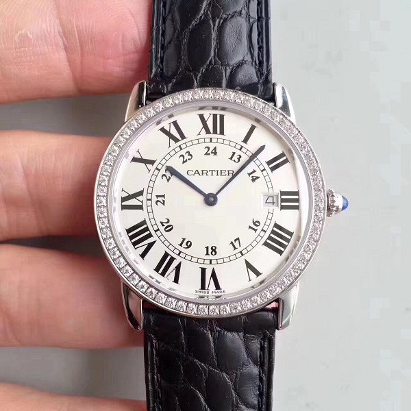 一比一精仿卡地亚伦敦系列W6700255 镶钻石英女士腕表