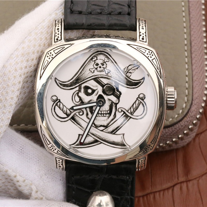 N厂精仿沛纳海 N纯银沛纳海加勒比海盗独特而考究的新款时计腕表