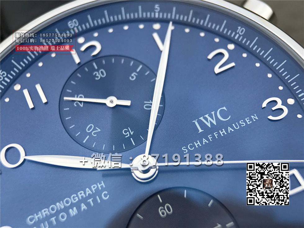精仿万国IW371491 精仿复刻万国V7版本蓝面葡计上市 男士机械腕表