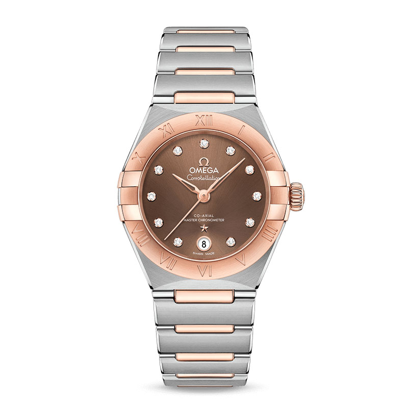 欧米茄星座复刻表哪个厂手表的好一点 tws厂手表 第五代星座 131.20.29.20.63.001 棕色盘 玫瑰金